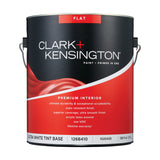 Clark+Kensington Flat Tint Base Ultra White Base Paint + Primer Interior 1 gal, Pack of 4