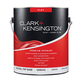 Clark+Kensington Flat Tint Base Neutral Base Paint + Primer Interior 1 gal, Pack of 4