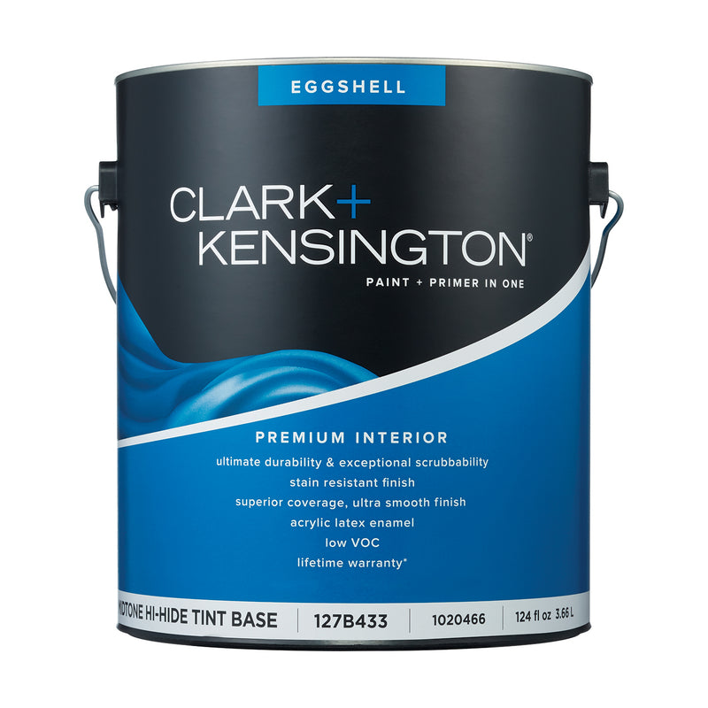 Clark+Kensington Eggshell Tint Base Mid-Tone Base Paint + Primer Interior 1 gal, Pack of 4
