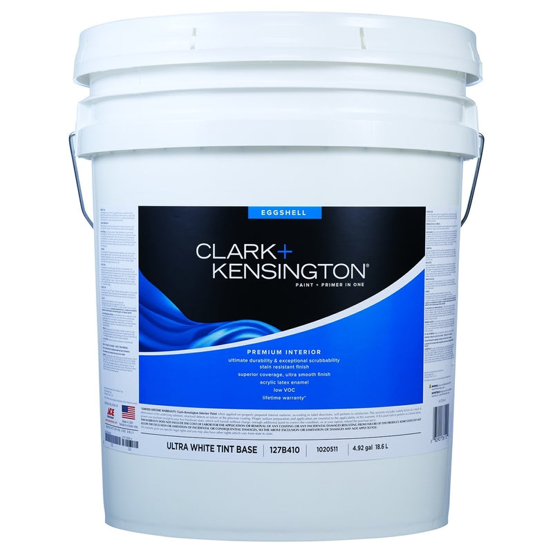 Clark+Kensington Eggshell Tint Base Ultra White Base Premium Paint Interior 5 gal