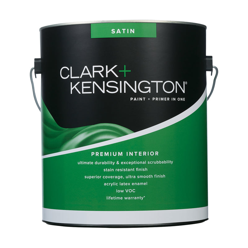 Clark+Kensington Satin Designer White Paint + Primer Interior 1 gal, Pack of 4