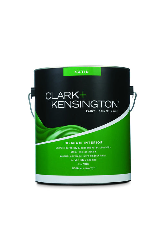 Clark+Kensington Satin Designer White Paint + Primer Interior 1 gal, Pack of 4