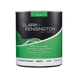 Clark+Kensington Satin Tint Base Ultra White Base Paint + Primer Interior 1 qt, Pack of 4