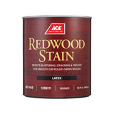 Ace Redwood Stain Semi-Transparent Red Hue Latex Deck and Siding Stain 32 oz, Pack of 4