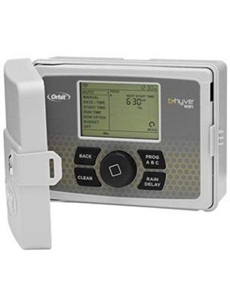 Orbit 57946 Sprinkler Timer, 6 -Zone, 4 hr Time Setting, LCD Display, Wall Mounting, Gray