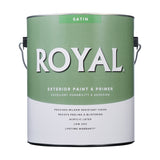 Royal Satin High Hiding White Paint Exterior 1 gal, Pack of 4