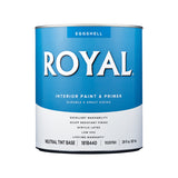 Royal Eggshell Tint Base Neutral Base Paint Interior 1 qt, Pack of 4