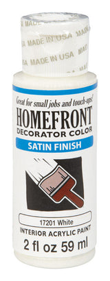 Homefront Satin White Hobby Paint 2 oz, Pack of 3