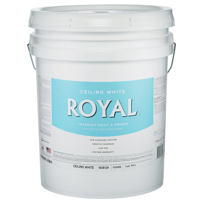 Royal Flat Ceiling White Paint Interior 5 gal