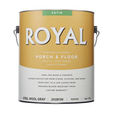 Royal Satin Steel Wool Gray Porch and Floor Paint+Primer 1 gal, Pack of 4