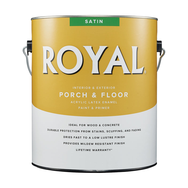 Royal Satin Ultra White Base Porch and Floor Paint+Primer 1 gal, Pack of 4