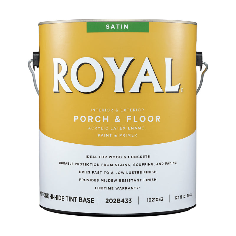 Royal Satin Mid Tone Base Porch and Floor Paint+Primer 1 gal, Pack of 4