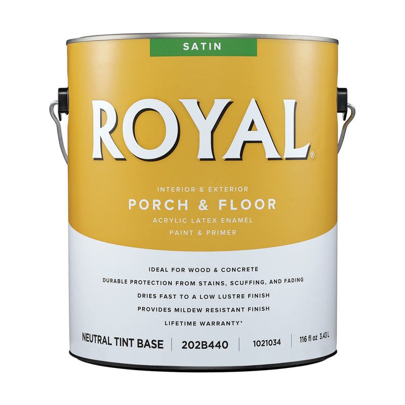 Royal Satin Neutral Base Porch and Floor Paint+Primer 1 gal, Pack of 2