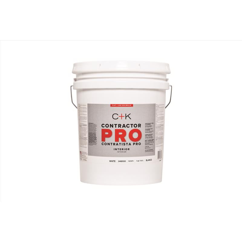 C+K Contractor Pro Flat White Paint Interior 5 gal