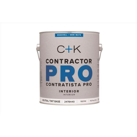 C+K Contractor Pro Eggshell Tint Base Tint Base Paint Interior 1 gal, Pack of 4