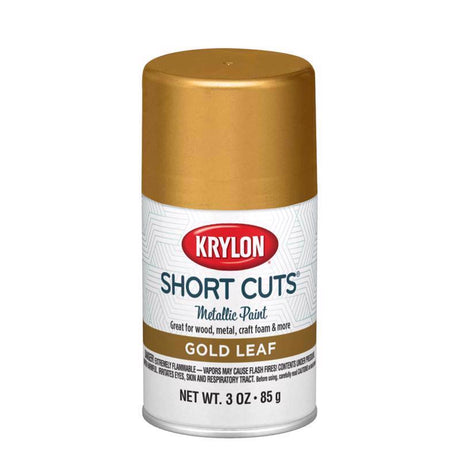Krylon Short Cuts Metallic Gold Leaf Spray Paint 3 oz, Pack of 6