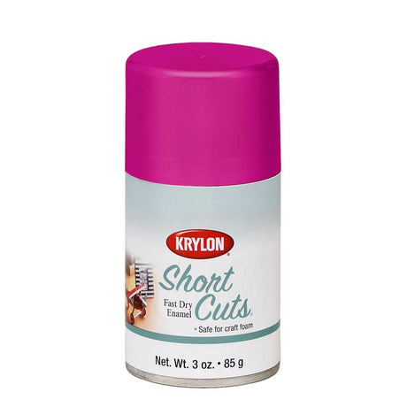 Krylon Short Cuts Gloss Hot Pink Spray Paint 3 oz, Pack of 6