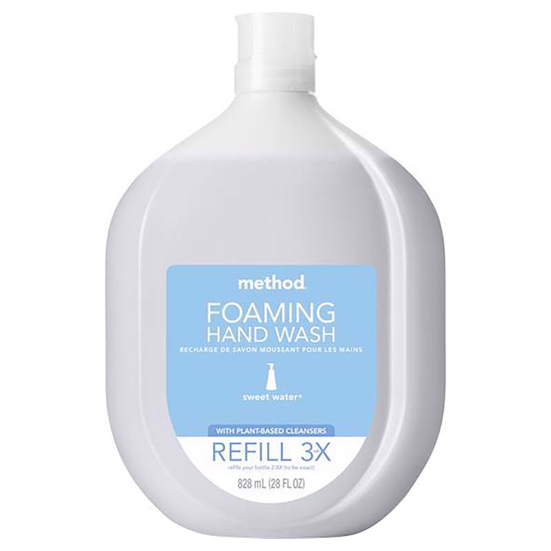 Method Sweet Water Scent Antibacterial Foam Hand Soap Refill 28 oz, Pack of 4