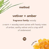 Method Vetiver & Amber Scent Gel Hand Wash 12 oz, Pack of 3