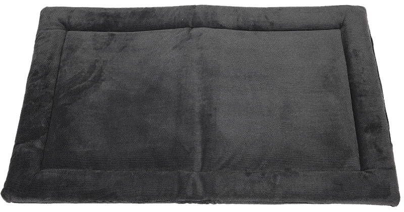 Petmate 26597 Kennel Mat, 32 in L, 21 in W, Rectangular, Polyester Fill, Fabric, Gray, Machine Washable