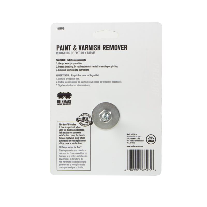 Ace 5 in. Synthetic/Wool Blend Bolt-On Drill Mount Paint and Varnish Remover Kit 240 Grit Fine 1 pk