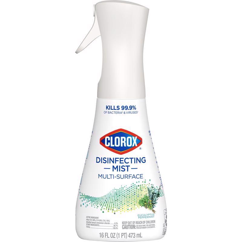 Clorox Eucalyptus Peppermint Scent Disinfectant Cleaner 16 oz 1 pk, Pack of 6