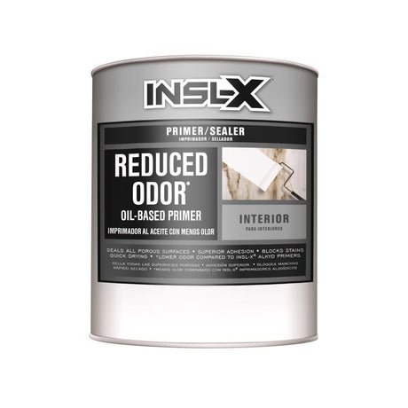 Insl-X Reduced Odor White Flat Oil-Based Alkyd Primer 1 qt, Pack of 4