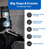 GE White Foam Big Gaps and Cracks Insulating Sealant 12 oz, Pack of 12