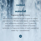 Method Waterfall Scent Gel Hand Wash Refill 34 oz, Pack of 4