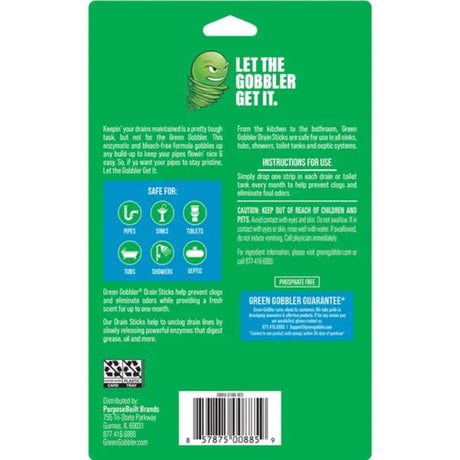Green Gobbler Strip Drain Deodorizer 1.47 oz, Pack of 12