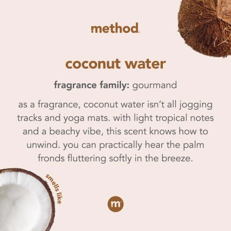 Method Coconut Water Scent Foam Hand Wash 10 oz, Pack of 6