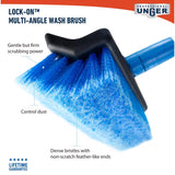 Unger 10 in. W Soft Bristle Plastic Handle Multi-Angle Wash Brush