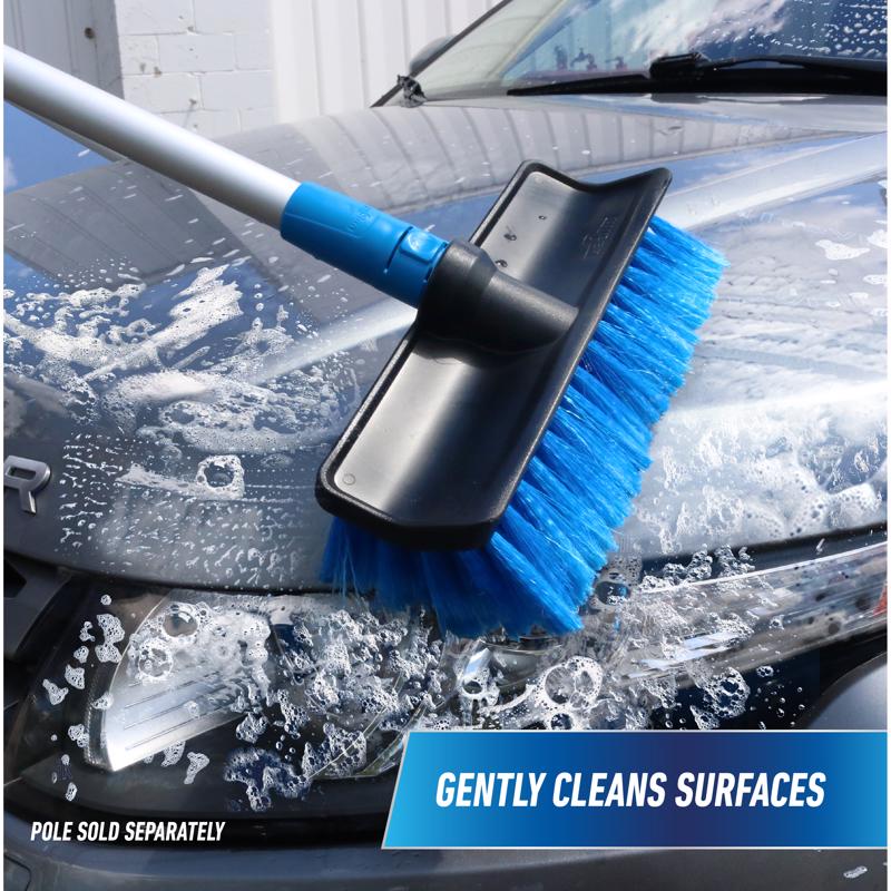 Unger 10 in. W Soft Bristle Plastic Handle Multi-Angle Wash Brush