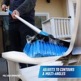 Unger 10 in. W Soft Bristle Plastic Handle Multi-Angle Wash Brush