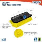 Unger 10 in. W Hard Bristle Polypropylene Handle Multi-Angle Scrub Brush