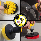Drillbrush 5 in. W Soft/Medium Bristle Metal Handle Drill Brush Set
