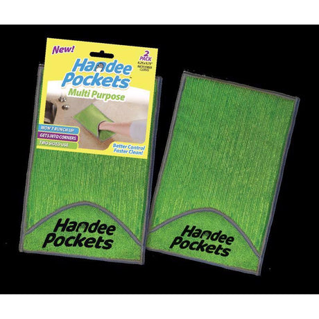 Handee Pockets Microfiber Cleaning Cloth 6.25 in. W X 9.75 in. L 2 pk, Pack of 6