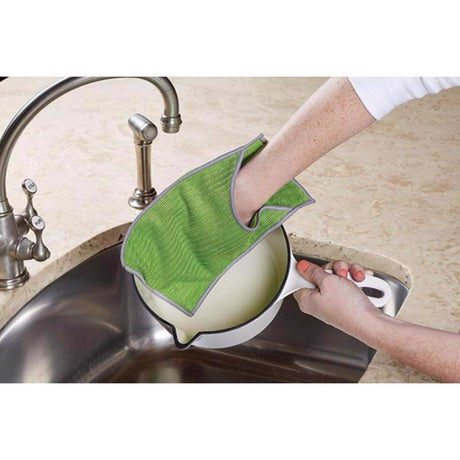 Handee Pockets Microfiber Cleaning Cloth 6.25 in. W X 9.75 in. L 2 pk, Pack of 6