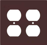 Eaton Wiring Devices PJ82B Series Duplex and Single Receptacle Wallplate, Mid-Size, 4-7/8 in L, 4-15/16 in W, Pack of 20