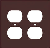 Eaton Wiring Devices PJ82B Series Duplex and Single Receptacle Wallplate, Mid-Size, 4-7/8 in L, 4-15/16 in W, Pack of 20