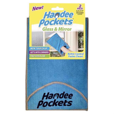Handee Pockets Microfiber Cleaning Cloth 6.25 in. W X 9.75 in. L 2 pk, Pack of 6