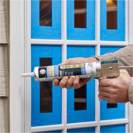 GE White Supreme Silicone Window and Door Caulk Sealant 9.5 oz, Pack of 12