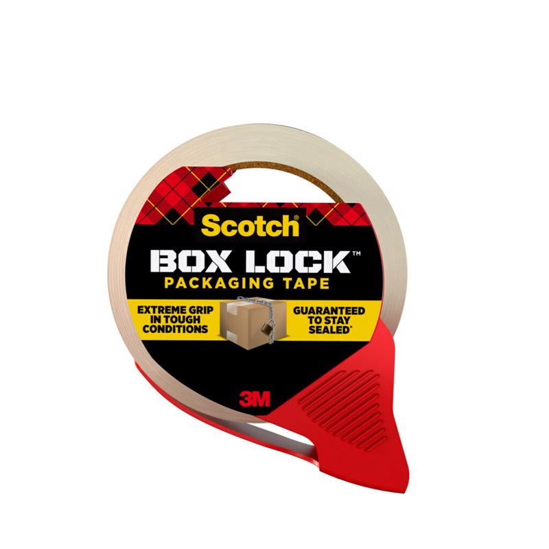 3M Scotch Box Lock 1.88 in. W X 54.6 yd L Shipping Tape with Dispenser, Pack of 6