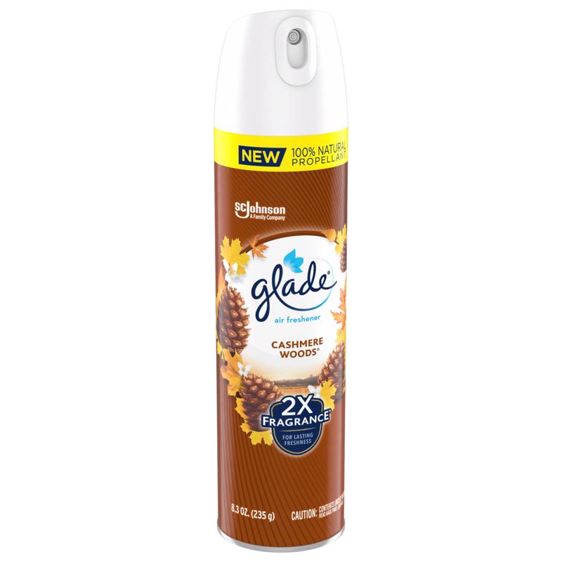 Glade Cashmere Woods Scent Air Freshener 8.3 oz Aerosol 1 pk, Pack of 6
