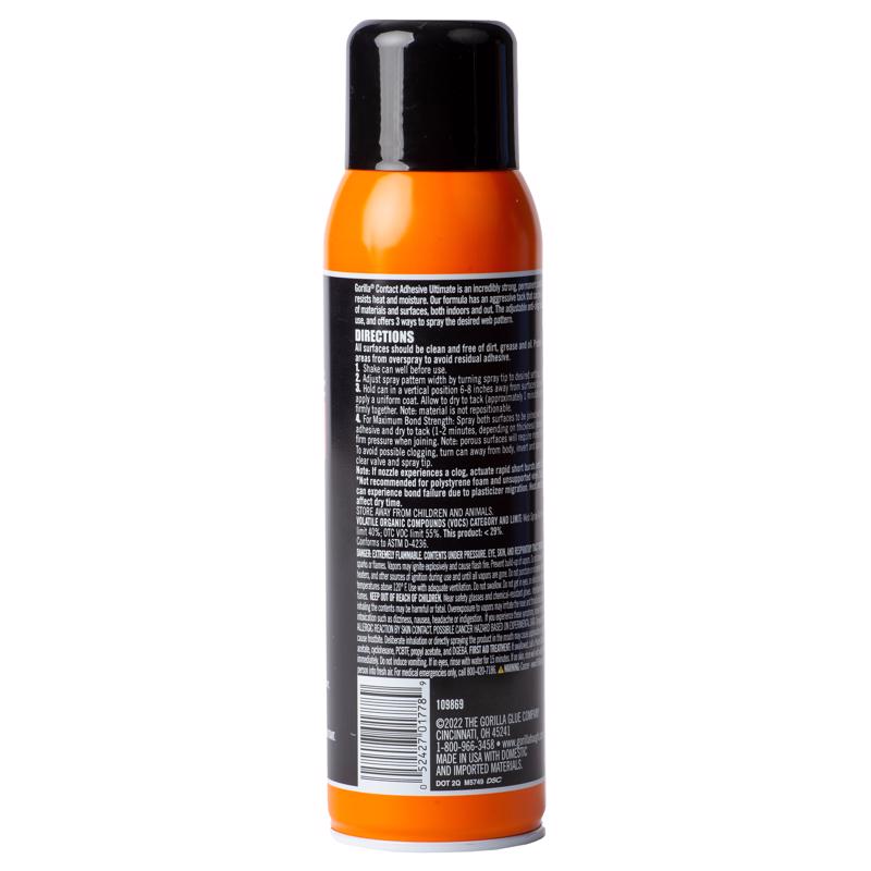 Gorilla Ultimate High Strength Contact Adhesive 12.2 oz, Pack of 6