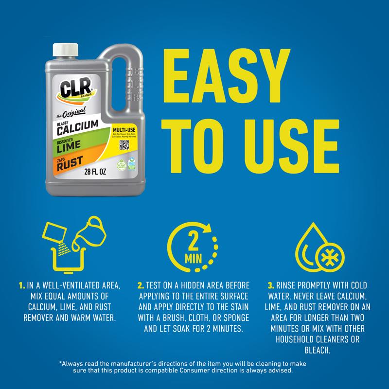 Clear Brands Calcium Rust and Lime Remover 28 oz Liquid, Pack of 12