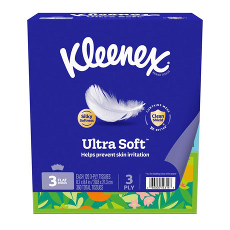 Kleenex Ultra Soft 120 ct Facial Tissue, Pack of 8