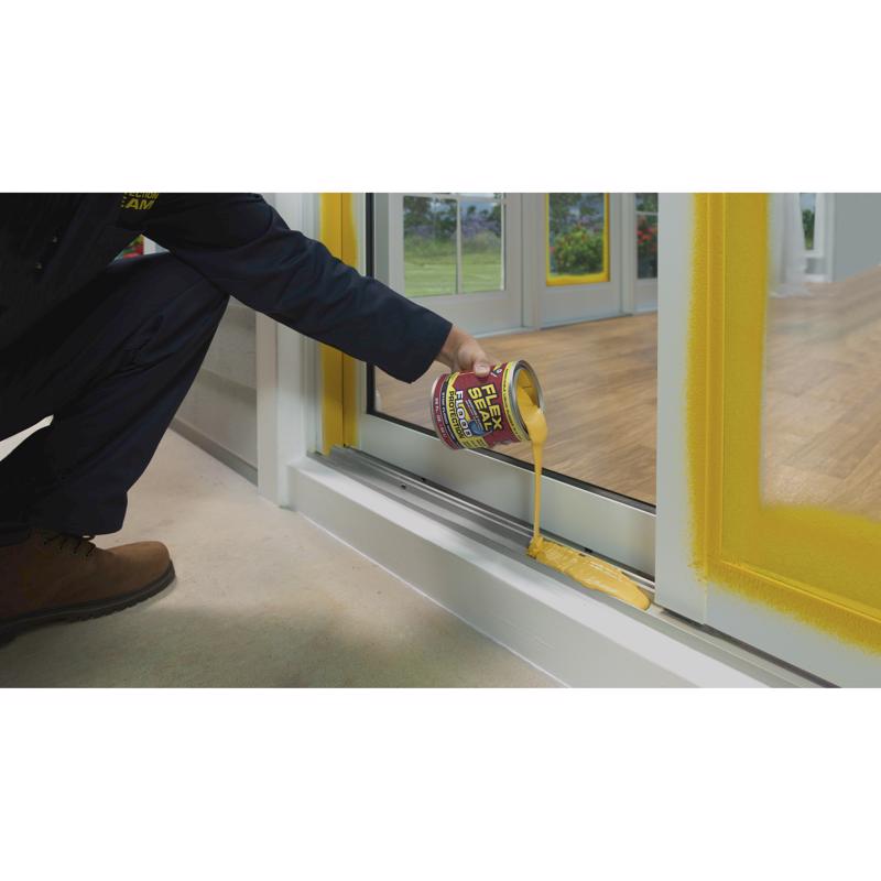 Flex Seal Family of Products Flood Protection Yellow Liquid Rubber Sealant Coating 28 oz, Pack of 4