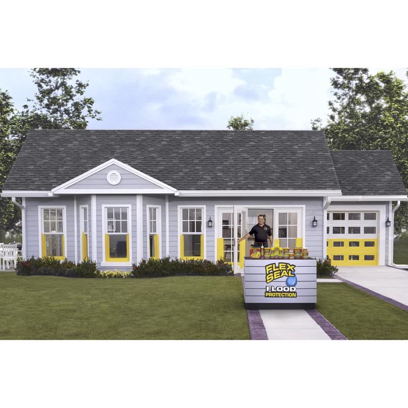 Flex Seal Family of Products Flood Protection Yellow Liquid Rubber Sealant Coating 10 oz, Pack of 4