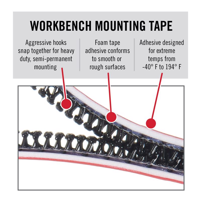 VELCRO Brand Workbench Mounting Tape Large Foam Workbench Mounting Tape 60 in. L 1 pk